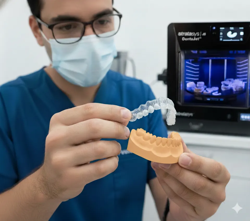 Alineadores termoformados sobre modelos impresos en PolyJet